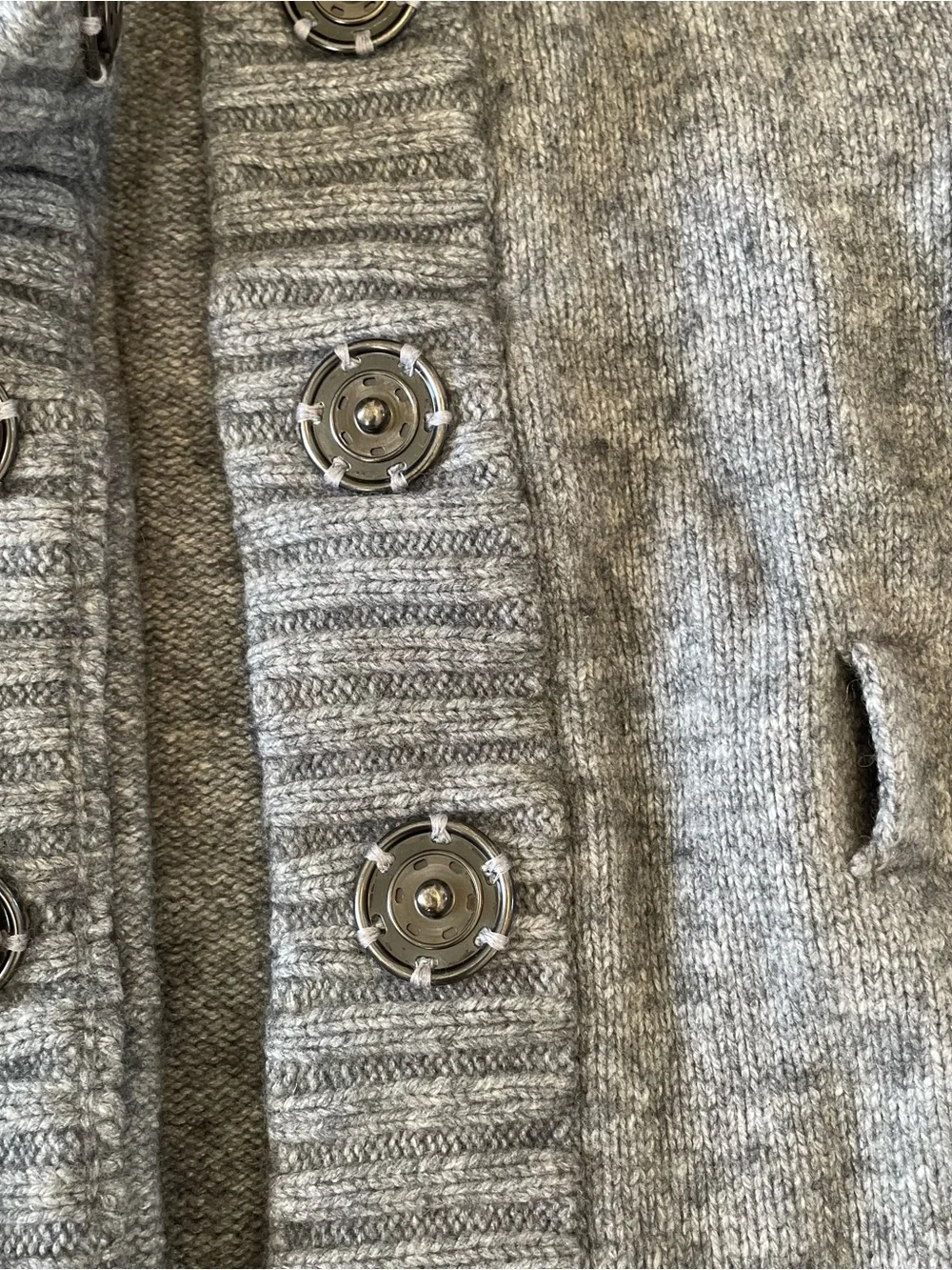 Banana Republic Women S Gray Cardigan Wool Cashmere Minimalist Quiet Luxury Y2K
